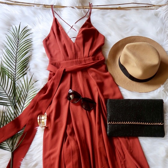 SIA-Breathtaking Jumpsuit in Dark Rose - Picture 4 of 5